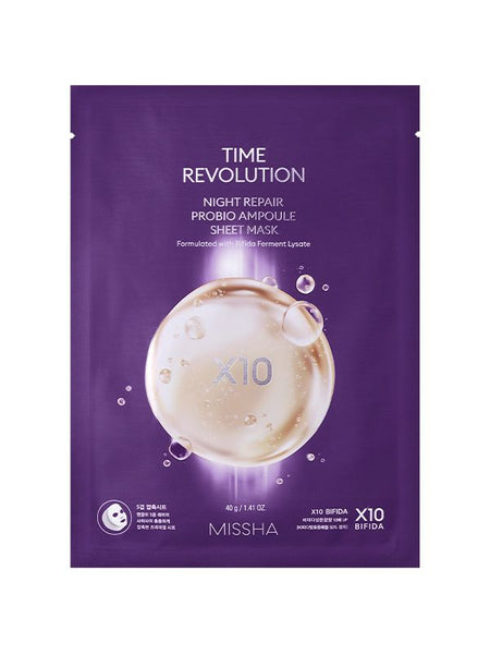 Missha Time Revolution Night Repair Probio Ampoule Sheet Mask